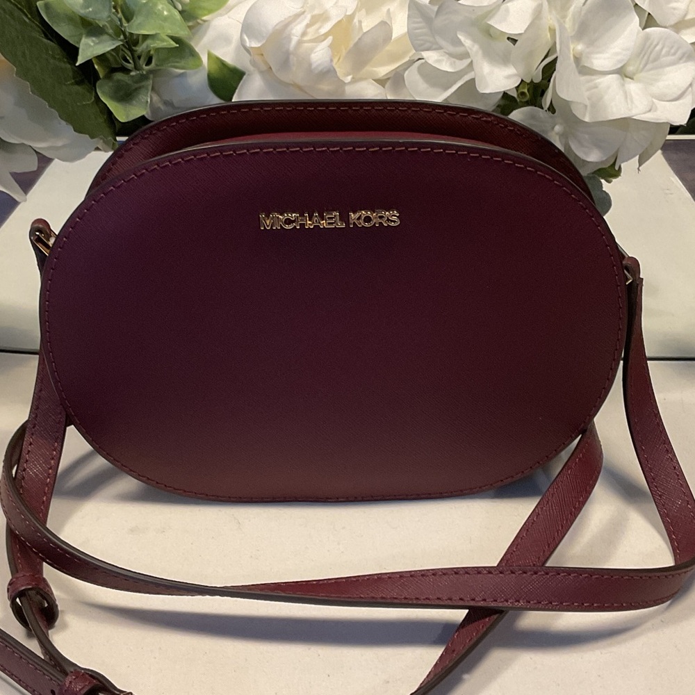 Michael Kors Jet Set Merlot Crossbody Bag